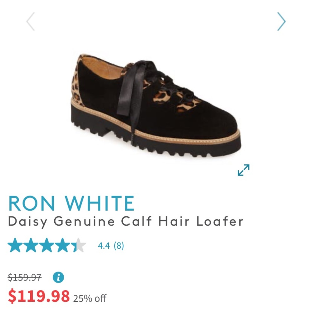 Ron White Suede and Calf Hair Leopard Shoes 38 1/2